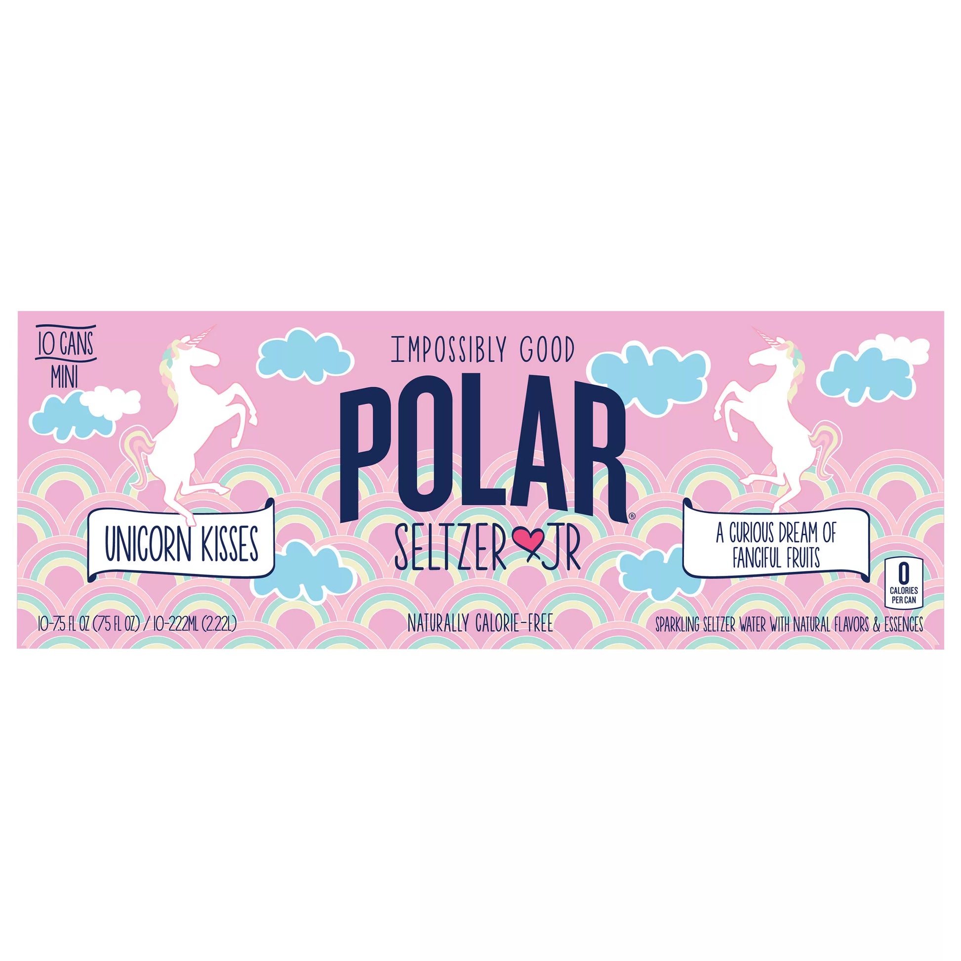 Polar Sparkling Unicorn Kisses Mini Seltzer Water bulk pack available from Crabtree Supply. Fast local delivery and nationwide shipping.