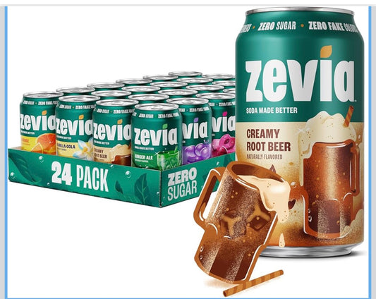 Zevia Zero Calorie Rainbow Pack Economy Case (24 ct, 12 oz)