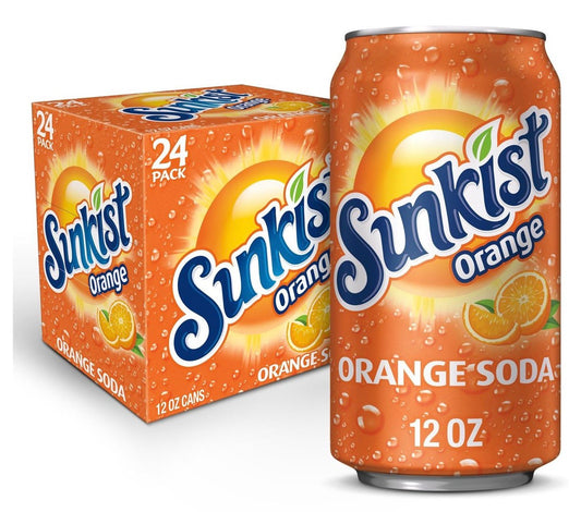 Sunkist Orange Soda (24 ct, 12 oz)