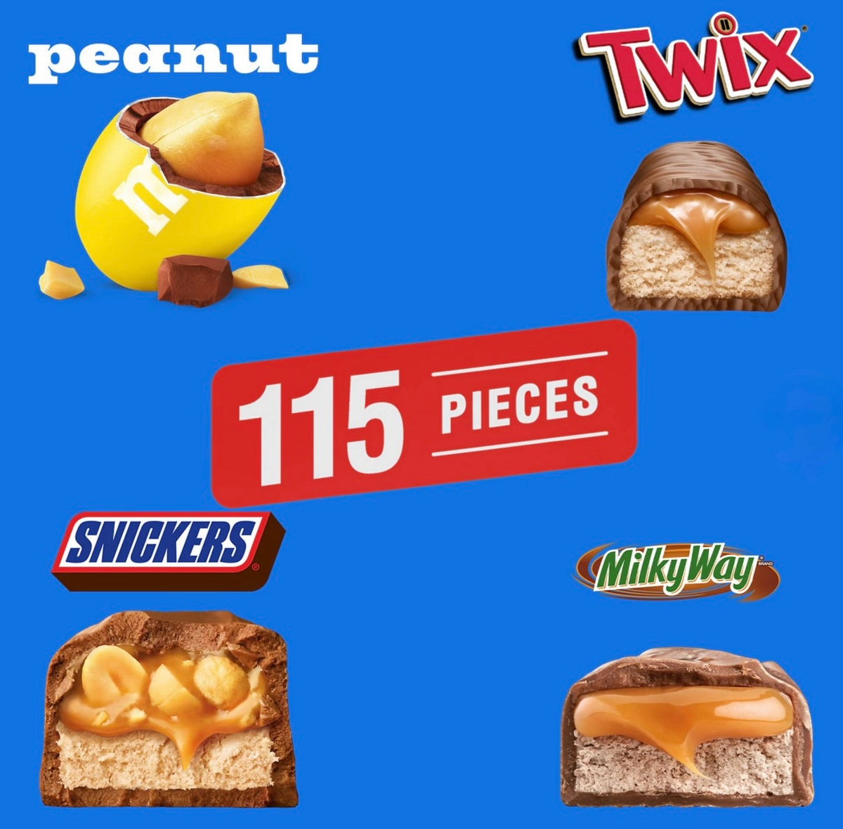 Snickers, M&M's, Milky Way and Twix Chocolate Candy Variety Pack, Bulk Bag, 115 ct. – alternate product view 4