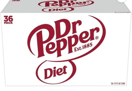 Diet Dr Pepper Diet Original Soda (36 ct, 12 oz)