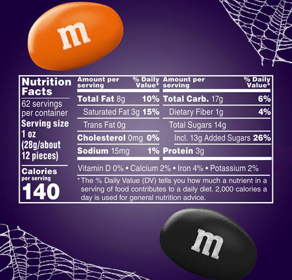 M&M's Peanut Chocolate Halloween Candy Resealable Jar, 62 oz. – alternate product view 4