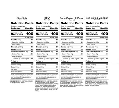 Popchips 4-Flavor Variety Pack, Sea Salt, BBQ, Sour Cream & Onion, Sea Salt & Vinegar, 30 ct./0.8 oz. – alternate product view 3