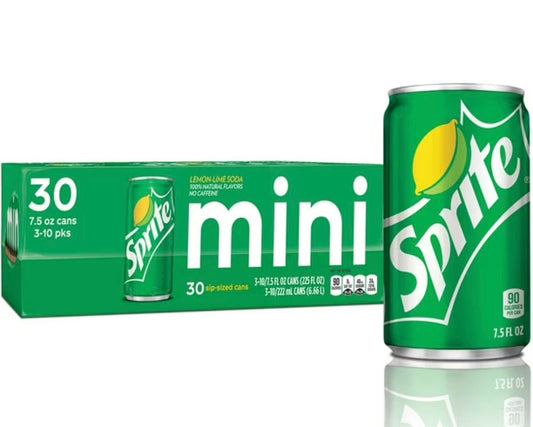 Sprite Lemon Lime Soda Mini Cans Club Pack (30 ct, 7.5 oz)