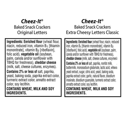 Cheez-It Letters Variety Pack Baked Snack Crackers, 36 ct./1 oz. – alternate product view 3