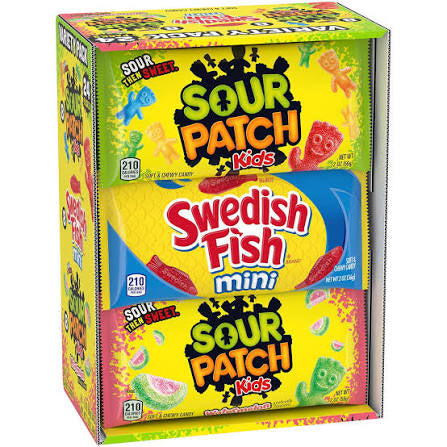 Sour Patch Kids & Swedish Fish Candy Variety Pack, 24 pk./2 oz. product packaging