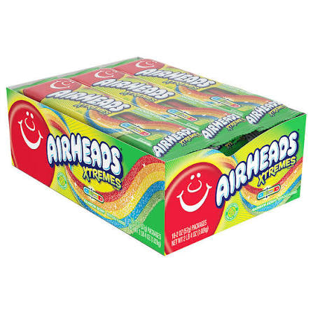 Airheads Xtremes Sweetly Sour Belts, 18 ct. product packaging