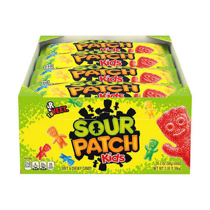 Sour Patch Kids Soft & Chewy Gummy Candy Snack Packs, 24 pk./2 oz. product packaging