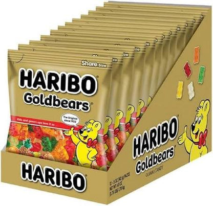 Haribo Goldbear Gummi Bears, 12 ct. product packaging
