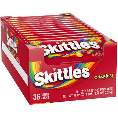 Skittles Original Bulk Full-Size Chewy Candy Bags, 36 ct./2.17 oz. product packaging