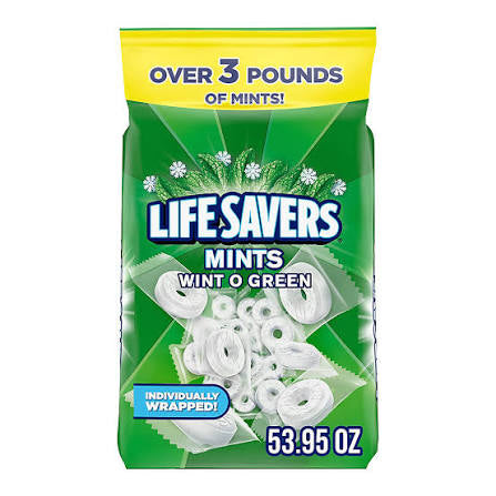 Life Savers Wint-O-Green Breath Mints Bulk Hard Candy, 53.95 oz. product packaging
