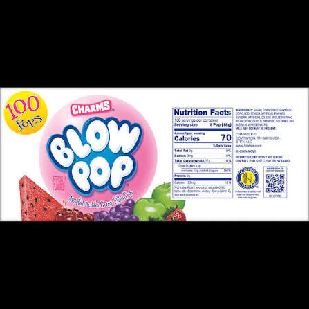Charms Blow Pop Assorted Lollipops, 100 ct. – alternate product view 3