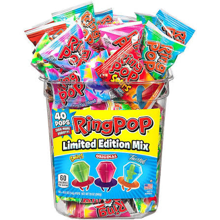 Ring Pops Variety Box, 40 ct. product packaging
