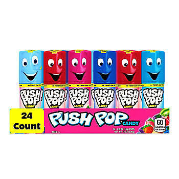 Push Pop Lollipop Candy Variety Pack, 24 ct. product packaging