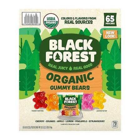Black Forest Organic Gummy Bears, 65 ct. product packaging