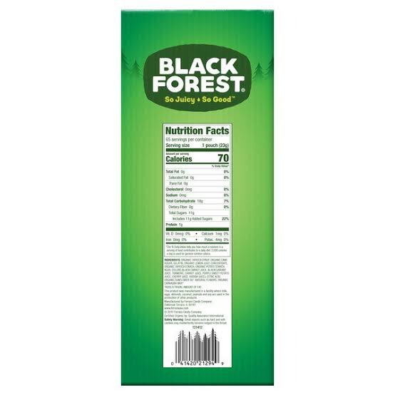 Black Forest Organic Gummy Bears, 65 ct. – alternate product view 3