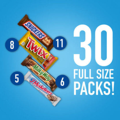 Snickers, Twix & More Chocolate Candy Bars, Full-Size Variety Pack, 30 ct. – alternate product view 3