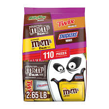 M&M's, Snickers & More Chocolate Halloween Candy Variety Bag, 110 ct. product packaging