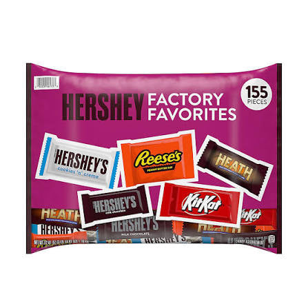 Hershey Assorted Flavored Candy Bulk Bag, 155 ct. product packaging