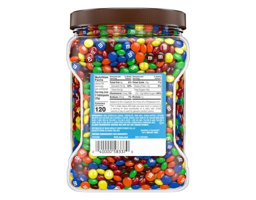 M&M's Minis Milk Chocolate Candy, Resealable Bulk Candy Jar, 52 oz. – alternate product view 2