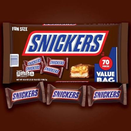 Snickers Fun Size Chocolate Caramel Candy Bars, Value Pack, 70 pk. – alternate product view 3
