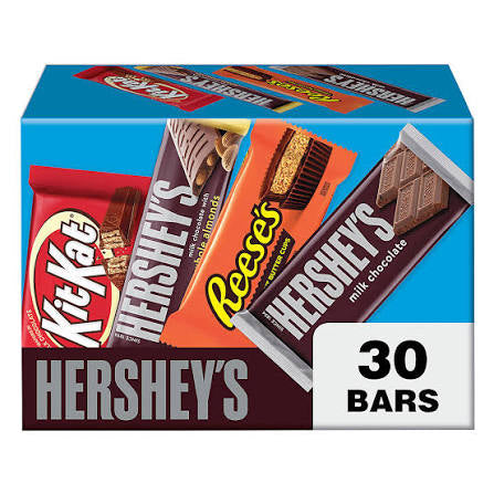Hershey's, Kit Kat & Reese's Full Size Chocolate Candy Bars Variety Pack, 30 pk./45 oz. product packaging