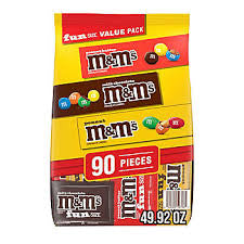 M&M's Fun Size Chocolate Candy, Variety Pack, 90 ct. product packaging