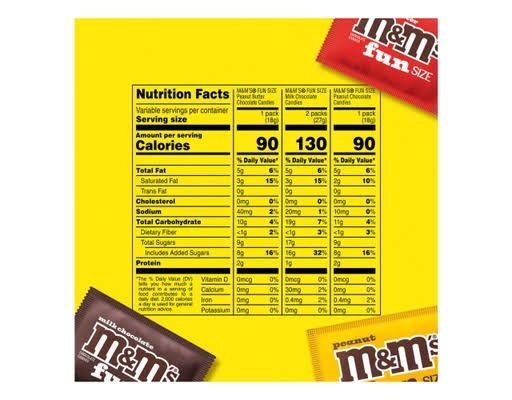 M&M's Fun Size Chocolate Candy, Variety Pack, 90 ct. – alternate product view 3