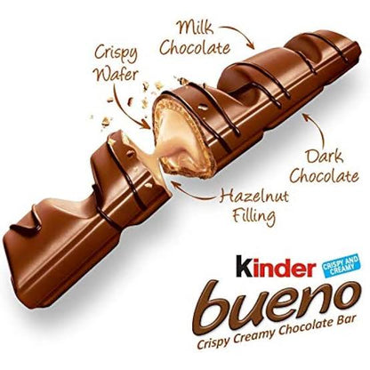 Kinder Bueno Crispy Creamy Chocolate Bars with Hazelnut Filling, Individually Wrapped, 20 ct./1.5 – alternate product view 2