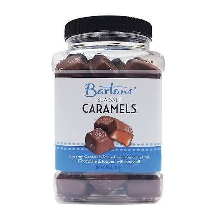 Barton's Sea Salt Milk Chocolate Caramels, 28 oz. product packaging