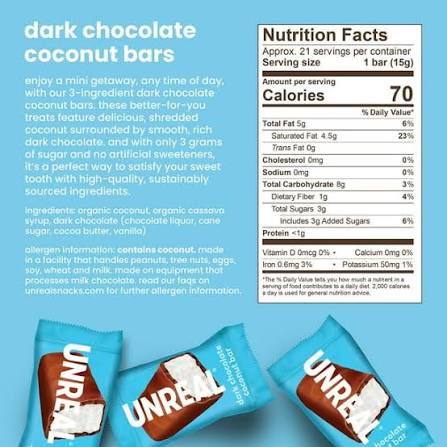 Unreal Dark Chocolate Coconut Minis, 11.1 oz. – alternate product view 2