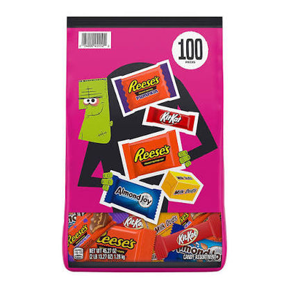 Hershey Assorted Flavored Halloween Candy Bulk Bag, 100 ct. product packaging