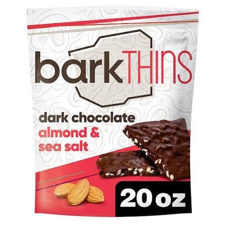 barkTHINS Dark Chocolate Almond with Sea Salt, 20 oz. product packaging