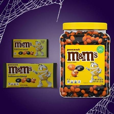 M&M's Peanut Chocolate Halloween Candy Resealable Jar, 62 oz. – alternate product view 2