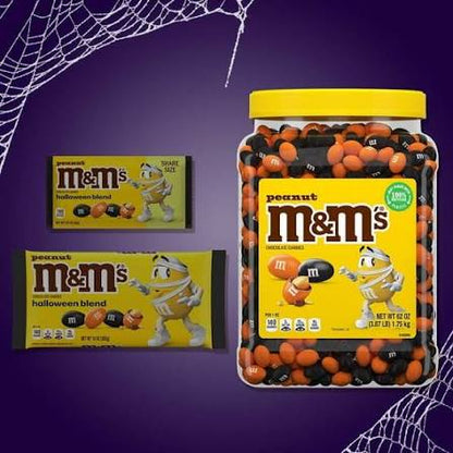 M&M's Peanut Chocolate Halloween Candy Resealable Jar, 62 oz. – alternate product view 2