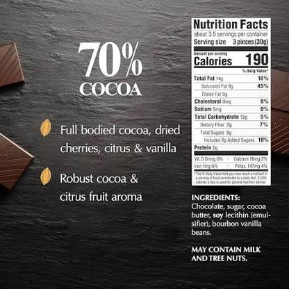 Lindt Excellence 70% Dark Chocolate Candy Bars, 4 ct./3.5 oz. – alternate product view 3