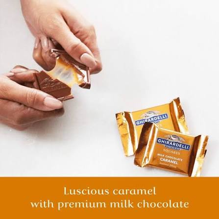 Ghirardelli Milk Chocolate Squares with Caramel Filling, Individually Wrapped, 15.96 oz. – alternate product view 3