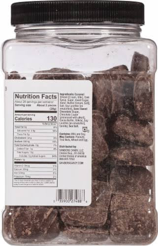 Sanders Dark Chocolate Caramel Sea Salt Tub, 28 oz. – alternate product view 2