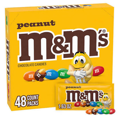 M&M's Peanut Chocolate Candy Bulk Pack, 48 ct. product packaging