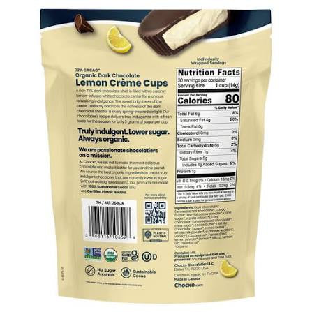 Chocxo Dark Milk Chocolate Lemon Creme Cups, 24 ct. – alternate product view 2