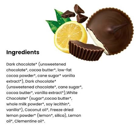 Chocxo Dark Milk Chocolate Lemon Creme Cups, 24 ct. – alternate product view 3