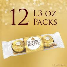 Ferrero Rocher Premium Milk Chocolate Hazelnut Chocolates for Gifting, 12 pk./1.3 oz. – alternate product view 2