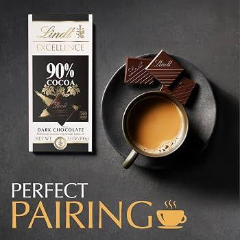 Lindt Excellence 90% Dark Chocolate Candy Bars, 4 ct./3.5 oz. – alternate product view 3