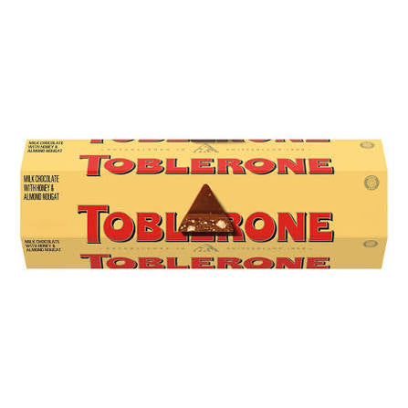 Toblerone Milk Chocolate Bars, 6 ct./3.52 oz. product packaging