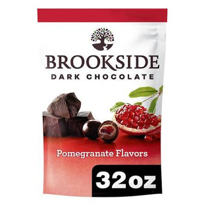 Brookside Dark Chocolate Pomegranate Flavors, 32 oz. product packaging