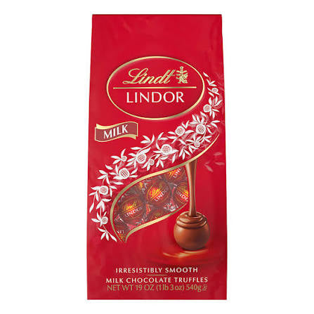 Lindt Lindor Milk Chocolate Truffles, 19 oz. product packaging