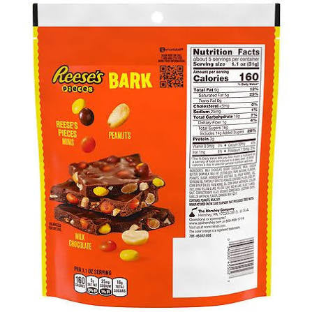 Reese's Pieces Milk Chocolate Candy with Peanuts Bark Bag, 20 oz. – alternate product view 2