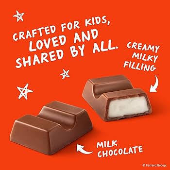 Kinder Chocolate Mini, Bulk Pack, Milk Chocolate Bar with Creamy Milky Filling, 100 ct. – alternate product view 4