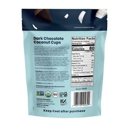 Chocxo Organic Dark Chocolate Coconut Cups, 11.85 oz. – alternate product view 2