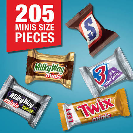 Snickers, Twix and More Chocolate Candy Bars Bulk Miniature Candy, 205 ct. – alternate product view 2